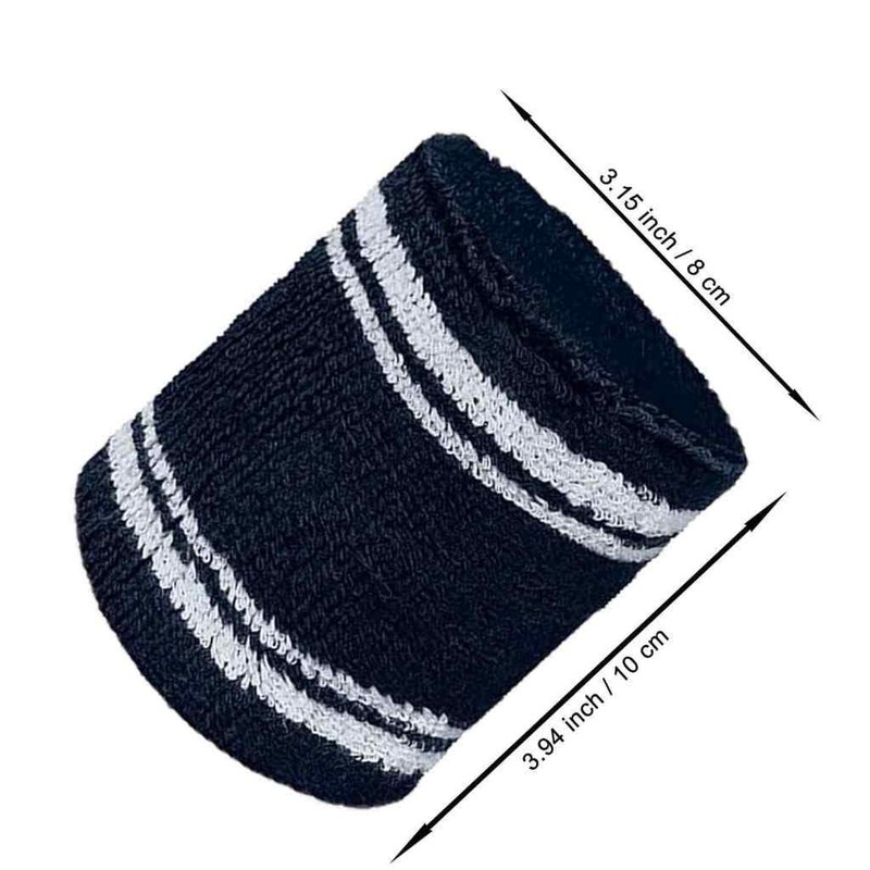 COUVER Tennis Style Premium Quality Athletic Terry Wristband Sweatband, 1