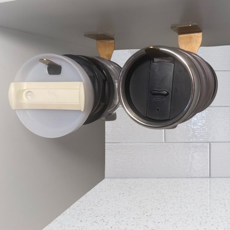TWO PACK - LID LEDGE: Tumbler Lid Organizer, Horizontal, Under