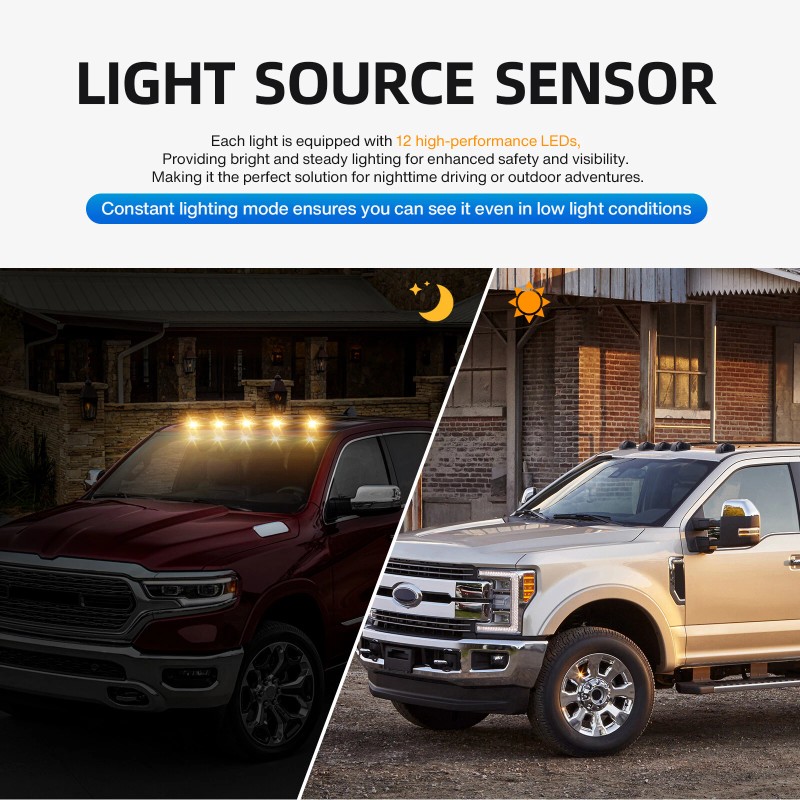 KEEPDSGN For Chevy Avalanche 1500 2500 LED Roof Cab Wireless
