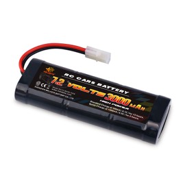 melasta 7.2V 実際容量3000mAh ラジコン用バッテリー Ni-MH ニッケル水素 バッテリー ハイパワー電池 6-セル バッテリーパック タミヤ互換放電コネクター付き ホビーバッテリー互换 RCレーシングカー ボートトラック 飛行機 多種類のRCカーに適用【CE,RoHS認証】