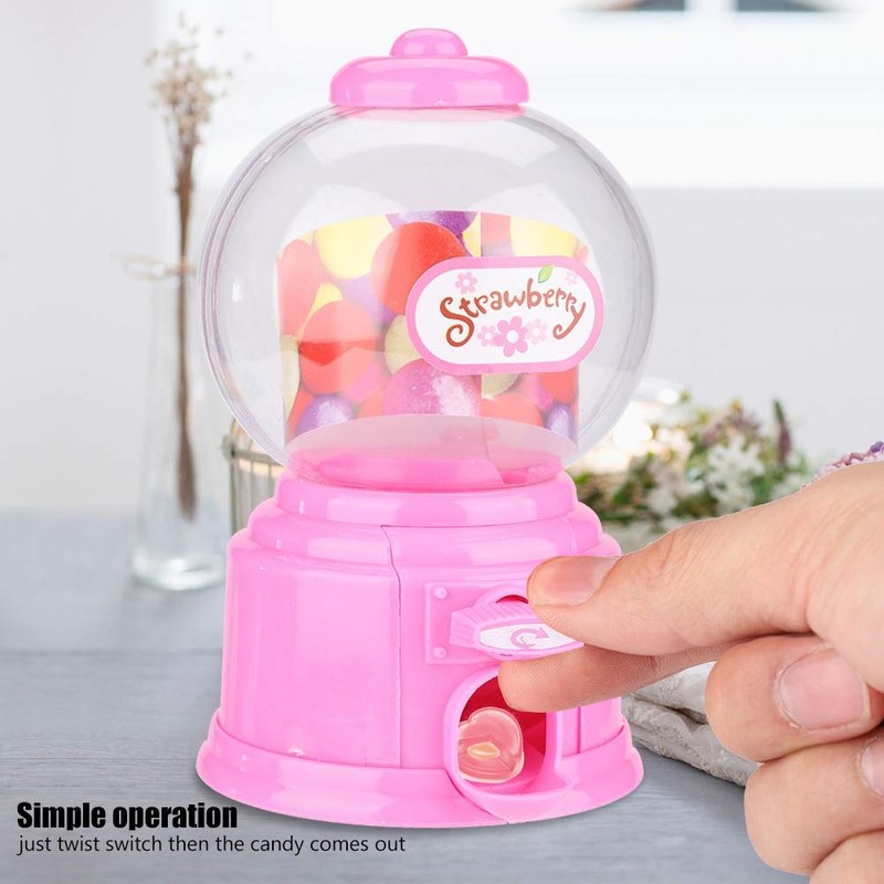 Portable Children Candy Machine Plastic Mini Gumballs Dispenser Kids Kindergarten