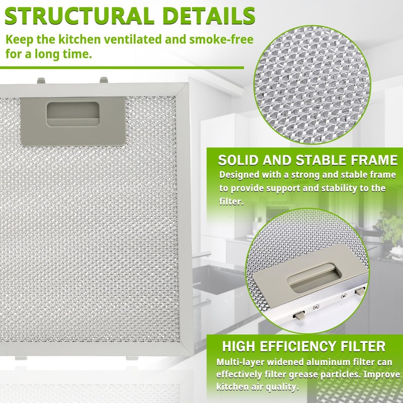 EPLZON W10915369 Range Hood Filter replacement 5 Layer Aluminum Mesh