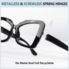 GUD Huge Butterfly Reading Glasses With Screwless Spring Hinge Metalless