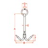 US Stainless Stainless Steel 316 Hook Anchor 9.5" (240mm) Marine