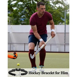 GBTBYS Hockey Bracelet, Hockey Gifts Stuff, Accessories Jewelry Adjustable Bracelets for Son Grandson