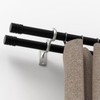 Goowin Double Curtain Rod Holder, 3pcs Brackets Hooks for Living
