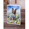 Caroline's Treasures DAC4947GCA7P Belgian Tervuren Easter Egg Hunt Greeting Cards