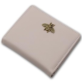 portafolios pequeña para mujer, con bloqueo RFID, bolsillo doble, delgada, compacta, para mujer, Gris, Pequeño, Cartera Rfid
