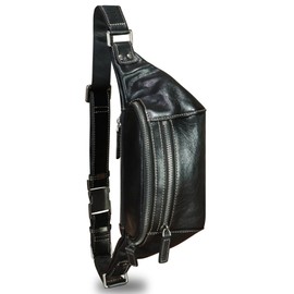 Genuine Leather Fanny Pack for Women and Men Vintage Real Leather Waist Bag Hip Bum Crossbody Sling Bag