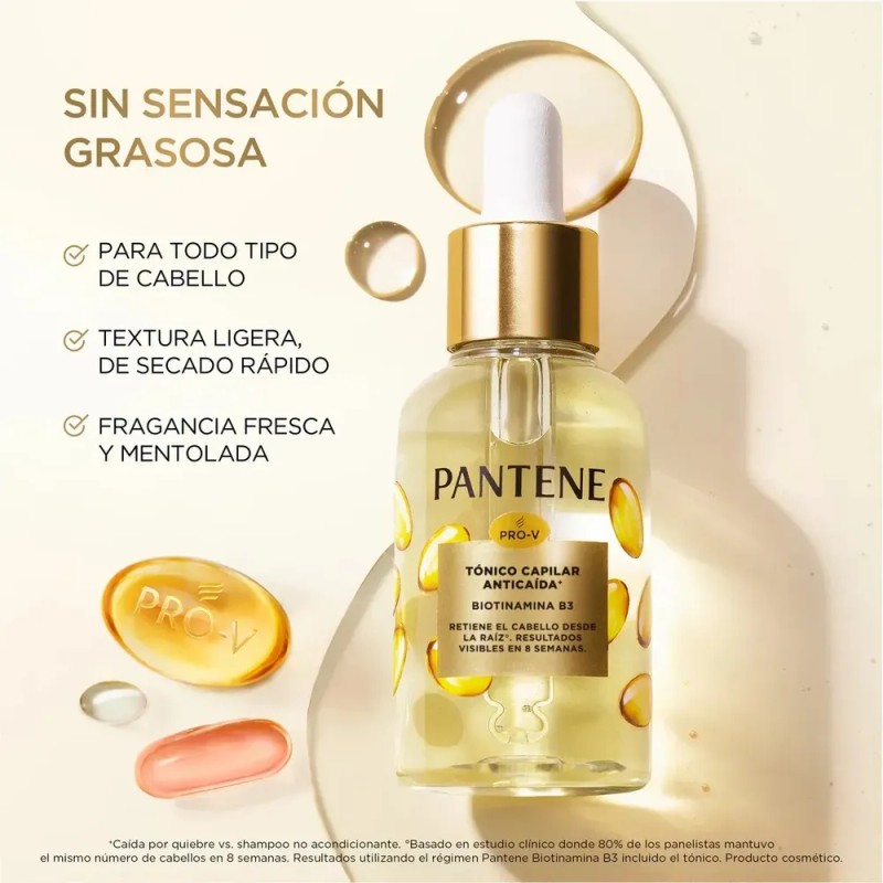 Tónico Capilar Anticaída+ Pantene Biotinamina B3, cabello saludable desde la