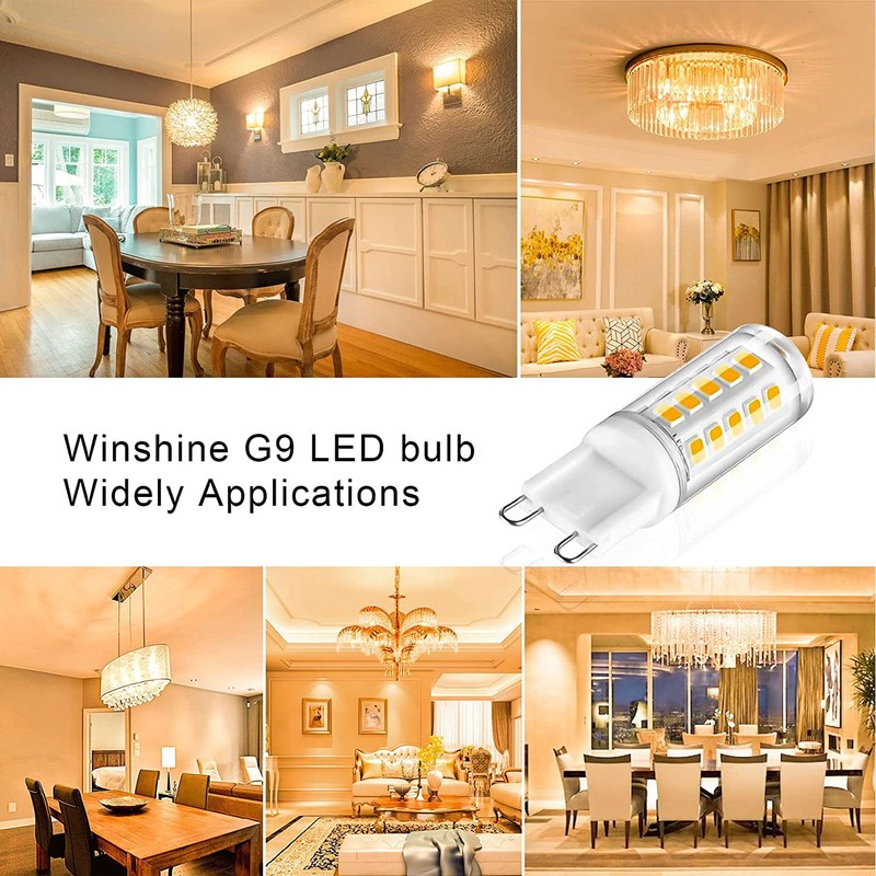winshine 10 Pack Dimmable G9 LED Light Bulb 3000K Warm