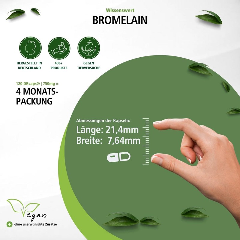 Fairvital Bromelain 750 mg – High Dose – Vegan –