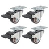 PATIKIL 1 Inch Caster Wheels, Set of 4 Plate Casters
