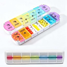 Pill Organiser 2 Times a Day & AM PM Tablet Box 7 Day