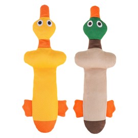 BEAUTYZOO Floating Dog Water Pool Toys 2 Pack - Squeaky Duck Design Pool Toys for Medium/Large Dogs, Dock Diving & Fetch Training, Durable Summer Water Dog Toy