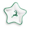 Gmundner Keramik Manufaktur 0324SAST14 Green Deer Star-Shaped Bowl 14 cm