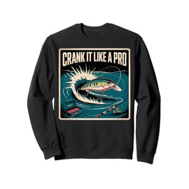 Crankbait Cranky Fisherman Men's Fathers Day Fishing Gear Sweatshirt