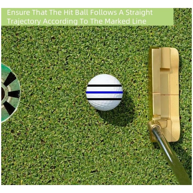 DvoFvint 360-Degree Golf Ball Marker，Golf Ball Alignment Marking Tool，Triple Line