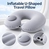 Inflatable Travel Neck Pillow – U-Shaped Portable Airplane Pillow with