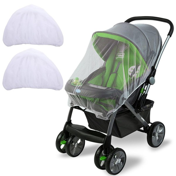 Pack of 2 Pushchair Mosquito Net, Universal Elastic Mosquito Net,