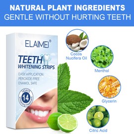 Professionelle Zahnaufhellungsstreifen – 14 Streifen zum Aufhellen der Zähne, ideal für die Zahnaufhellung, Teeth Whitening Strips zur Zahnaufhellung, sicher für Nagellack