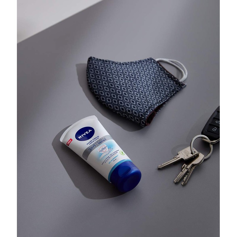 NIVEA 3-in-1 Care & Protect Hand Cream for Stressed Skin