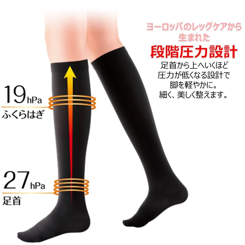 Compression Socks Slim Walk Natural Feel High Socks for Women