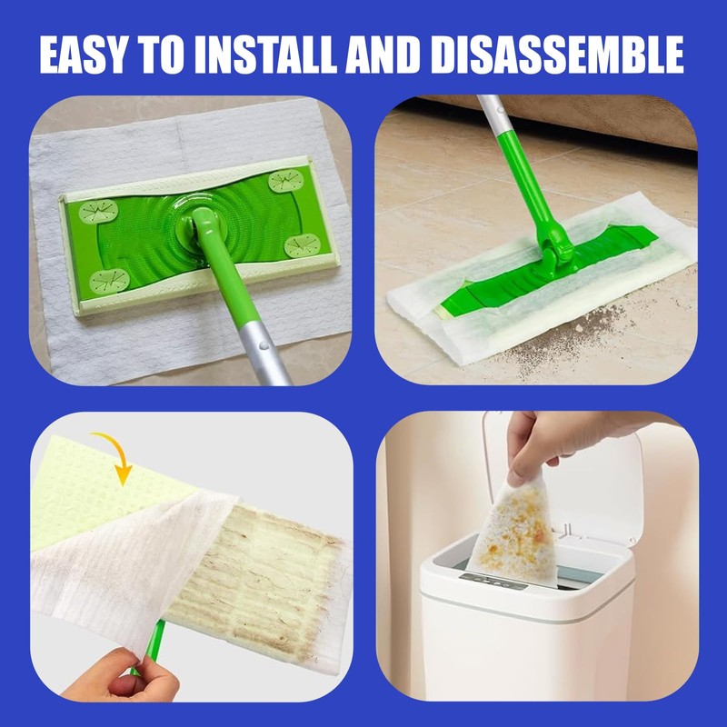 60 PCS Flash Speed Mop Refill Wipes, Dusting and Cleaning