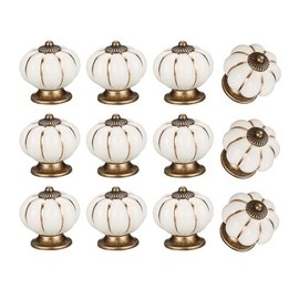 LUTAKU Craft Trade Dresser Knobs for Cabinets and Drawers - Assorted Ceramic Pull Handle for Kitchen Cupboard Wardrobe Decorative Furniture Hardware - Multicolor Mandala - Pack of 12 (03)