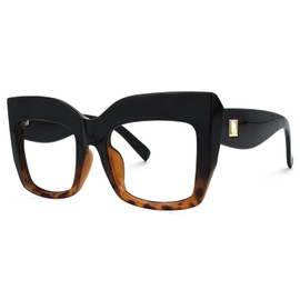 Zeelool Readers Thick Square Reading Eyeglasses for Women with Standard Anti-Reflective Coating Alberta FP0668 (Tortoise, 1.75)