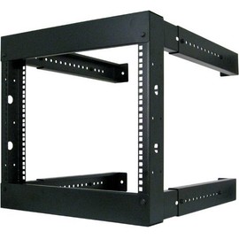 8U Open Wall Mount Frame Rack - Adjustable Depth 18"-30"