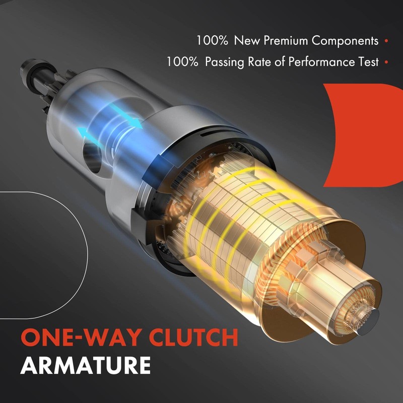 A-Premium Starter Motor Compatible with Honda Accord 2006-2012, CR-V 2007-2011,