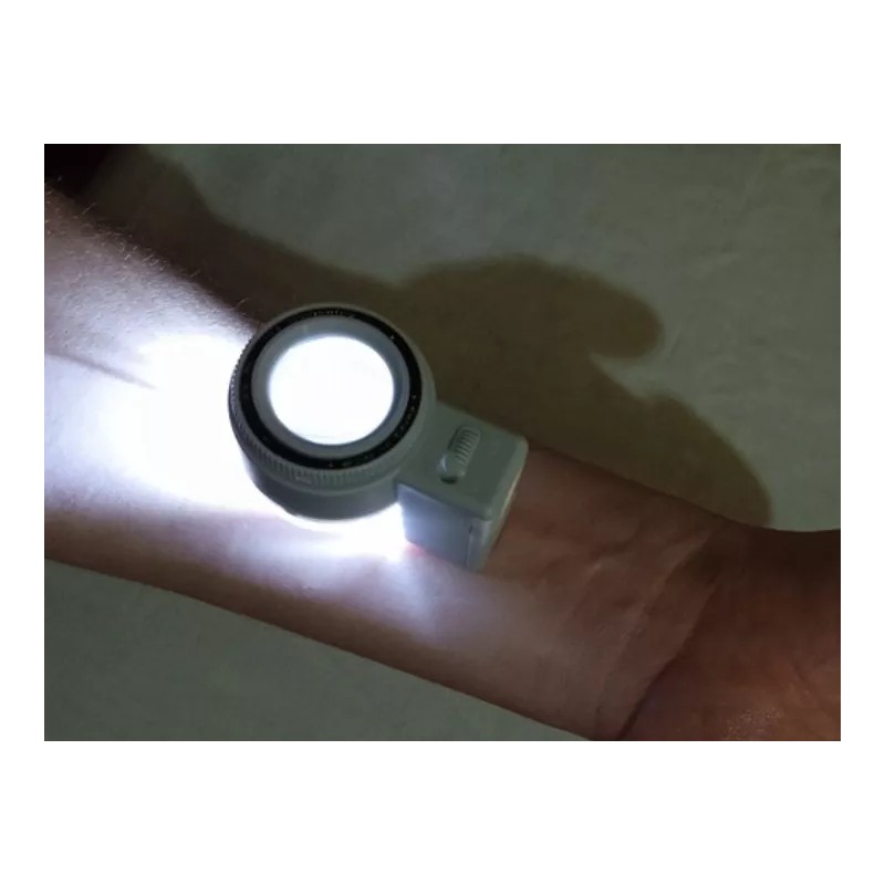Hergom Dermoscopio Mini De 8x, 23 Mm Con Luz Led