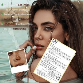 LOYALLOOK 15Pcs 20G Nose Rings Studs 316L Surgical Steel Silver Nose Rings for Women Men Hypoallergenic Hinged Seamless Clicker Segment Nose Rings Hoops Cartilage Hoop Earrings