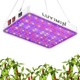 LUYIMIN LUYIMIN Upgrade 2000W LED Grow Light with High Yield Diodes, UV-IR Included Full Spectrum Hanging Grow Lights for Indoor Plants Seedling, Veg Flower Growing Lamps Coverage 5x5ft(Actual Power 200W)