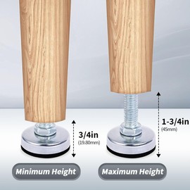 Uni-Fine M10 Set of 4 Levelling Feet Stand Adjustable Feet Height Adjustable Furniture Feet Height-Adjustable Feet for Furniture