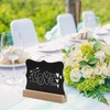 Abwischbare Holzkreidetafel, 6pcs Holz Mini Chalkboard Zeichen, Kreidetafeln Klein, Kreidetafeln