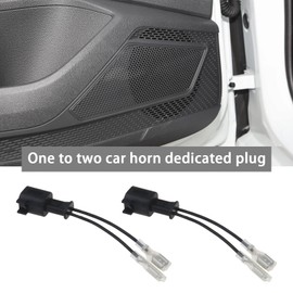 OTOTEC Pack of 2 Car Speaker Cable Adapter Car Horn Special Plug Compatible with Ford Wiring Harness Pigtail Socket Car Horn Connector Wiring Harnesses Black