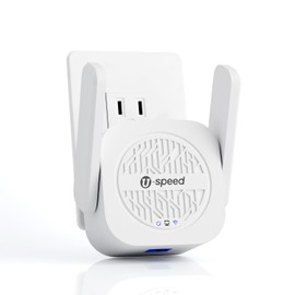 U-SPEED AC1200 WiFi Extender Booster Signal Repeater, 4 FEMs Independent Signal Amplifier Coverage Up to 3500 sq.ft. and 50 Devices, Dual-Band 1200Mbps Signal Extension with WAN/LAN RJ45 Ethernet Port