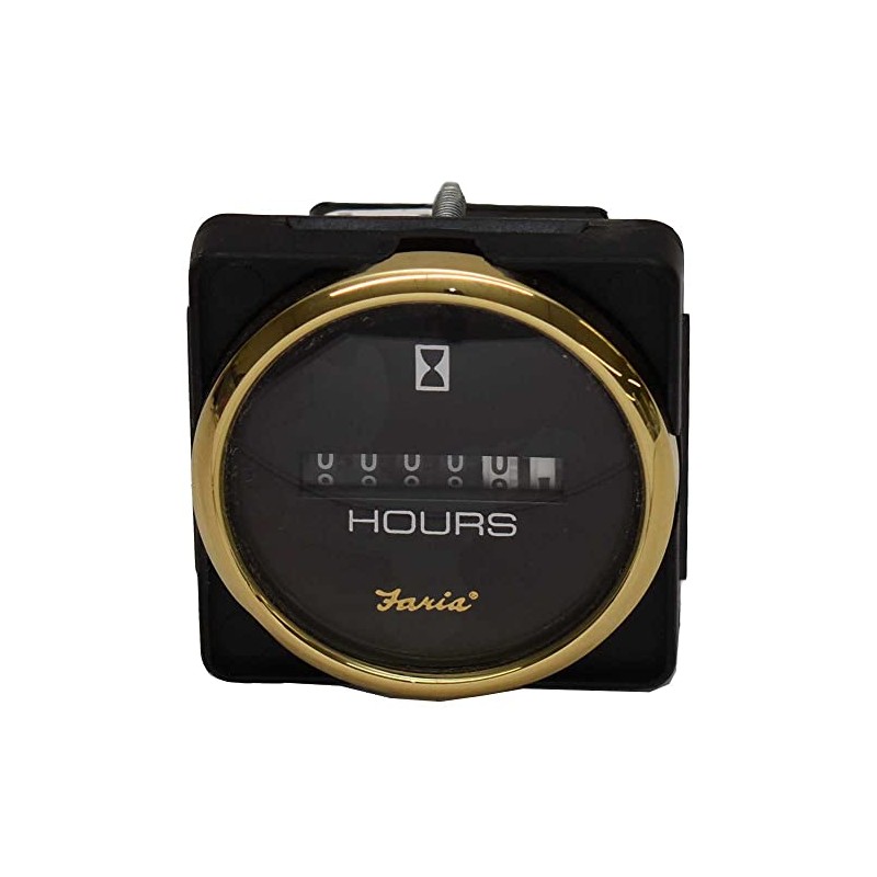 Faria Boat Hour Meter Gauge MH0133B | 2 Inch Regal