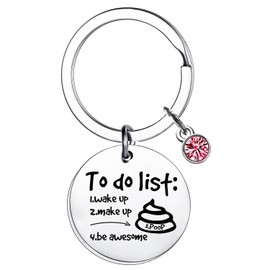 Inspirational Keyring Gifts for Women Men Be Awesome Funny Keychain Gifts for Women Friends Birthday Christmas Day Gifts