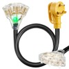 30 Amp to 110V RV/Generator Distribution Adapter Cord NEMA TT-30P