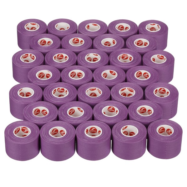 Cramer Team Color Athletic Tape, Purple, For Ankle, Wrist, and Injury Taping, Helps Protect and Prevent Injuries, Promotes Faster Healing, Athletic Training First Aid Supplies, 1.5", Bulk 32 Roll Case