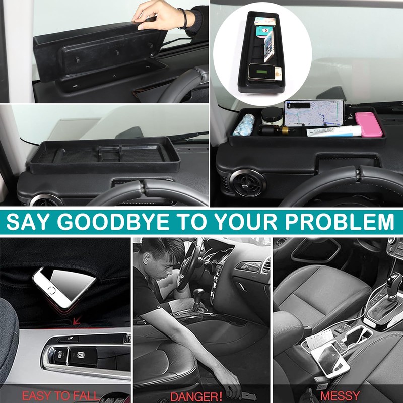 Hudiriy Auto Dashboard Storage Box Organizer Holder Tray Compatible with