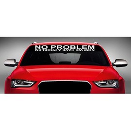 Noizy Graphics 40" x 4" No Problem/Now We Have a Problem (Flipped) 4x4 Lifted Truck Windshield Sticker Car Window Vinyl Decal Color: Copper