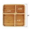 Bamboo Divided Plates - 9" x 9" - 2 Plates