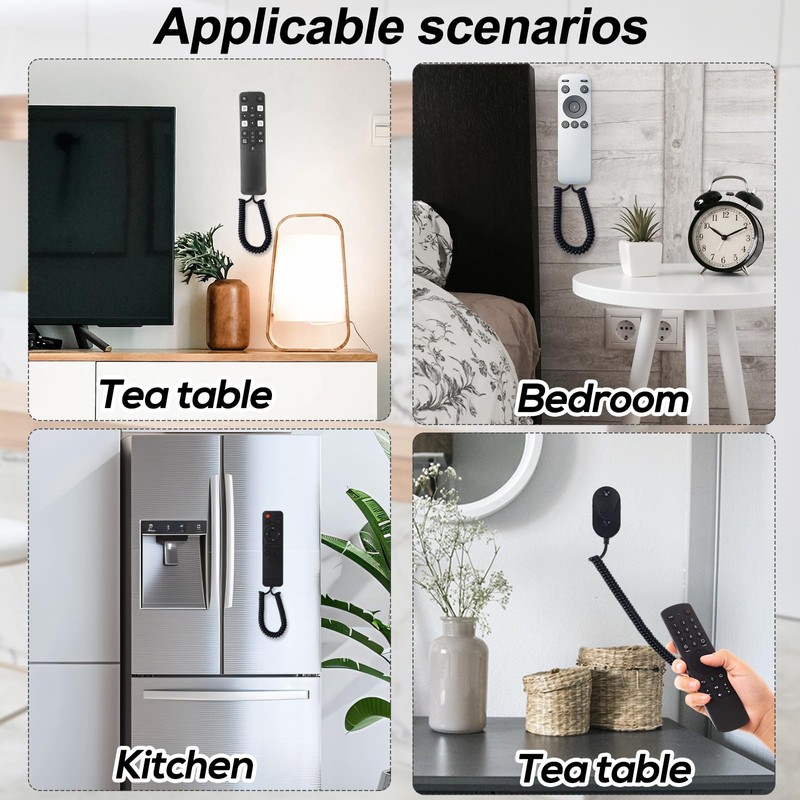 BOXOB 2pcs Magnetic Remote Control Holders, Retractable 6.3-47.24 Inch Wall