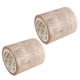 Operitacx 2 Rolls Manual DIY Paper Tape Gothic Tape Retro Literature Series Manuscript 50 mm 2 Pieces Vintage Paper Tape Decorative Washi Tape Magnetic Tape Sticker Gift Tape Washi Tape