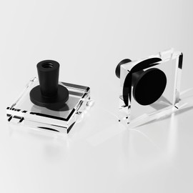 Crystal Brushed 8 Cabinets Pulls Knob, Kitchen Cabinet Drawer Knobs Solid Base Closet Cupboard Dresser Drawers Hardware Handles, Square Bathroom Bedroom Pull Single Hole Satin Brass Knobs