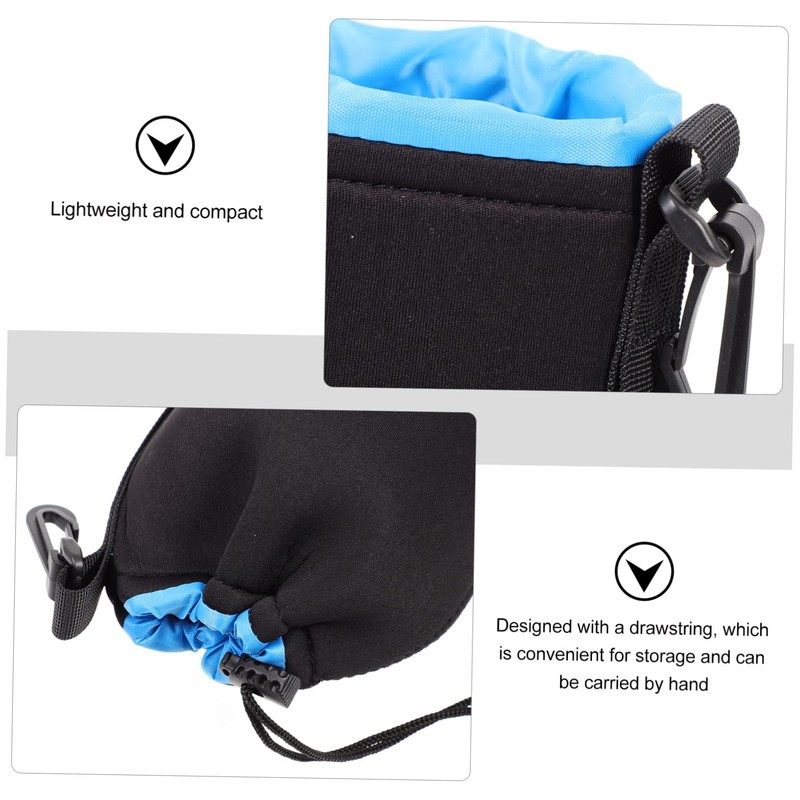 Gadpiparty 4pcs Neoprene Camera Lens Case Pouch Bag Storage for